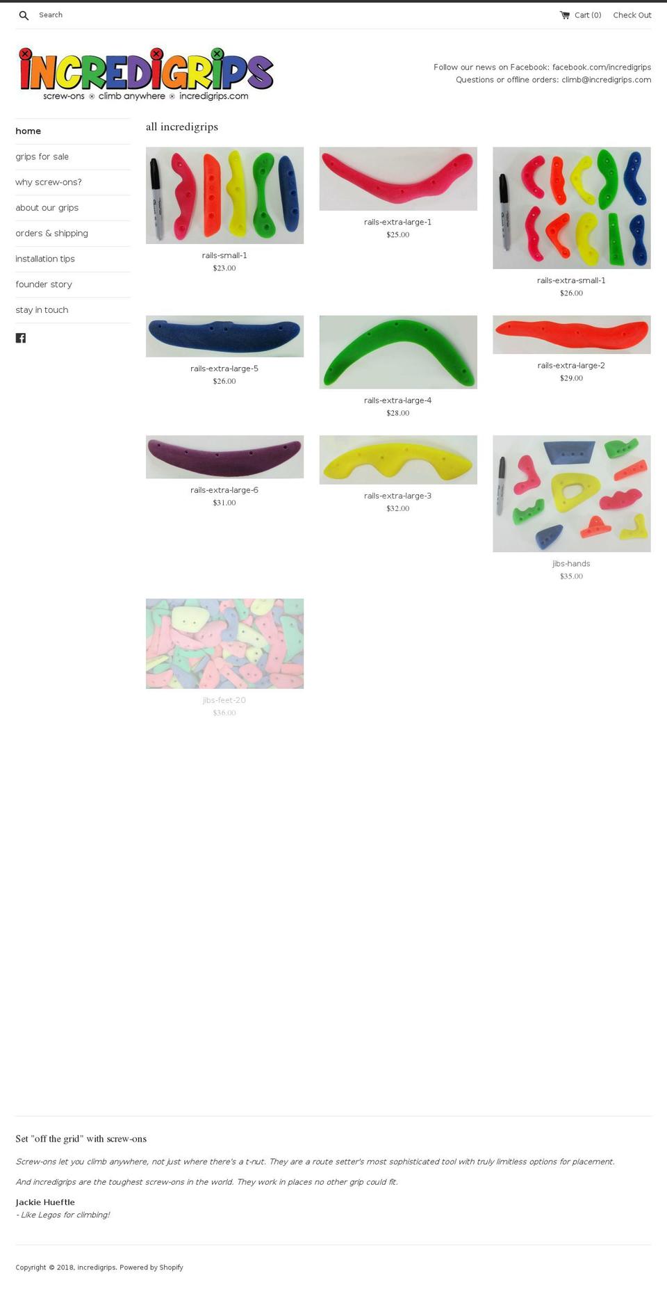 craterholds.com — Shopify storefront screenshot