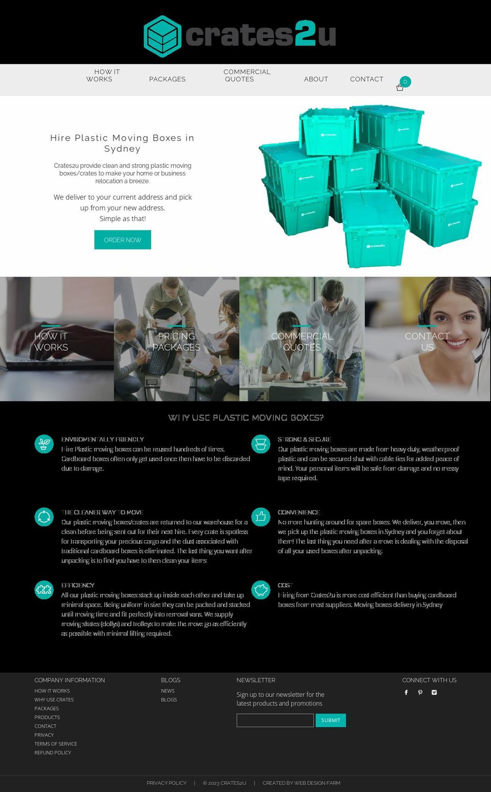 working theme Shopify theme site example crates2u.com.au