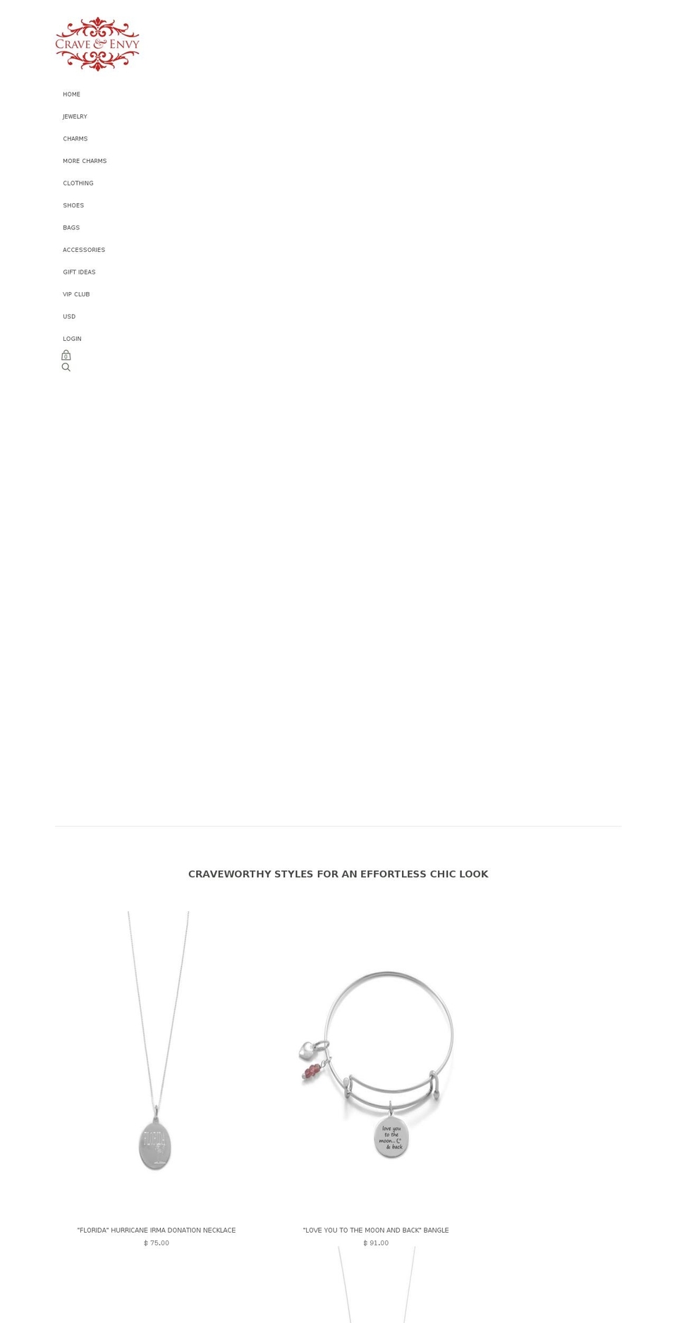 craveandenvy.com — Shopify storefront screenshot