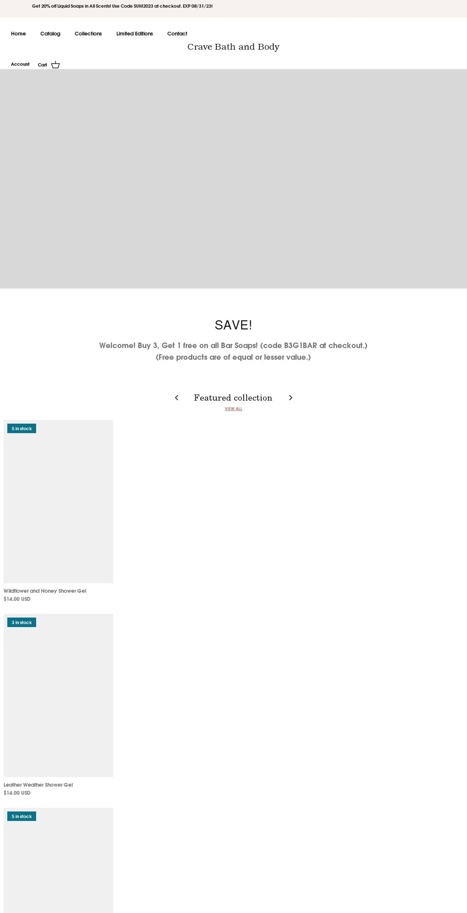 cravebb.com shopify website screenshot