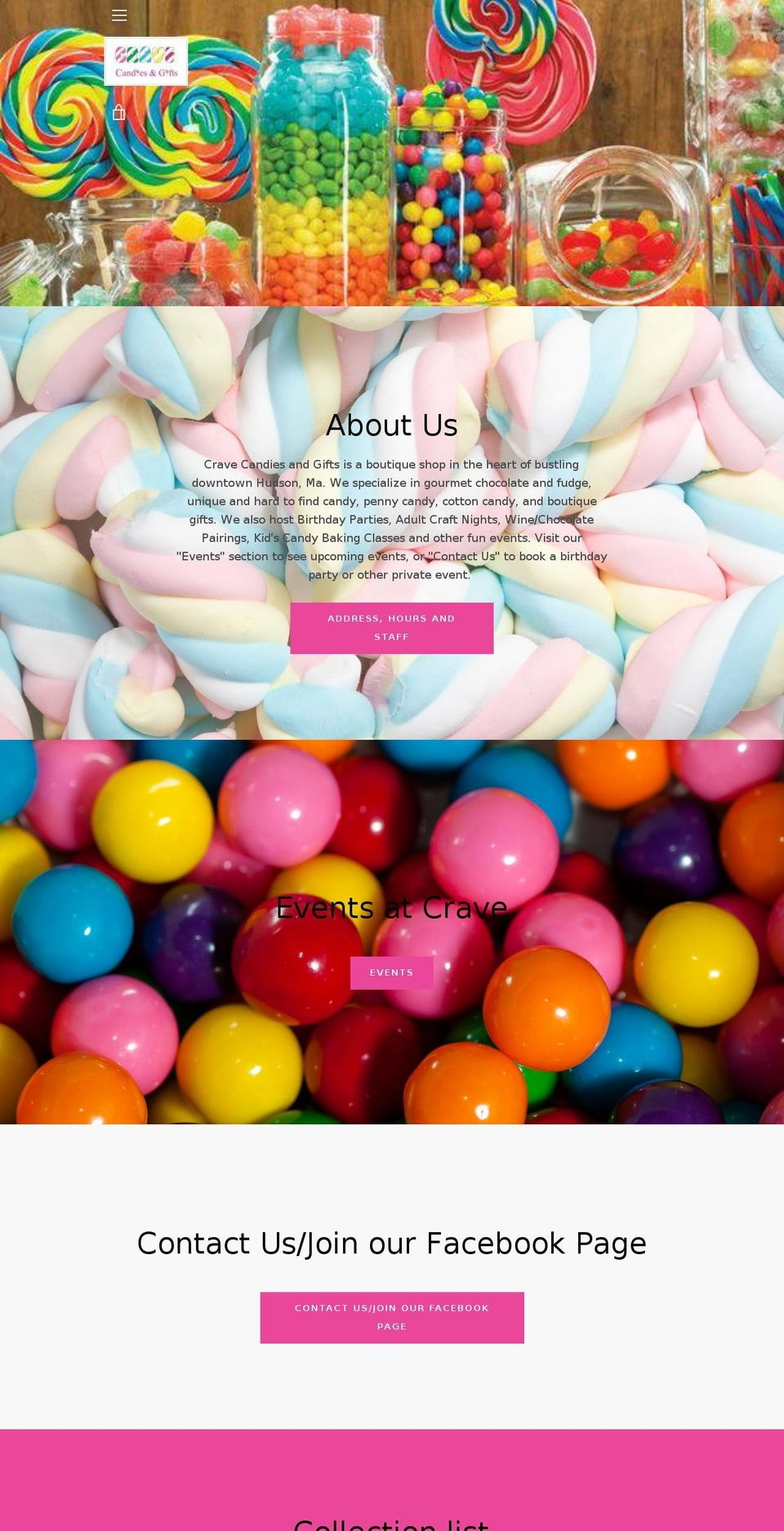 cravecandies.com — Shopify storefront screenshot