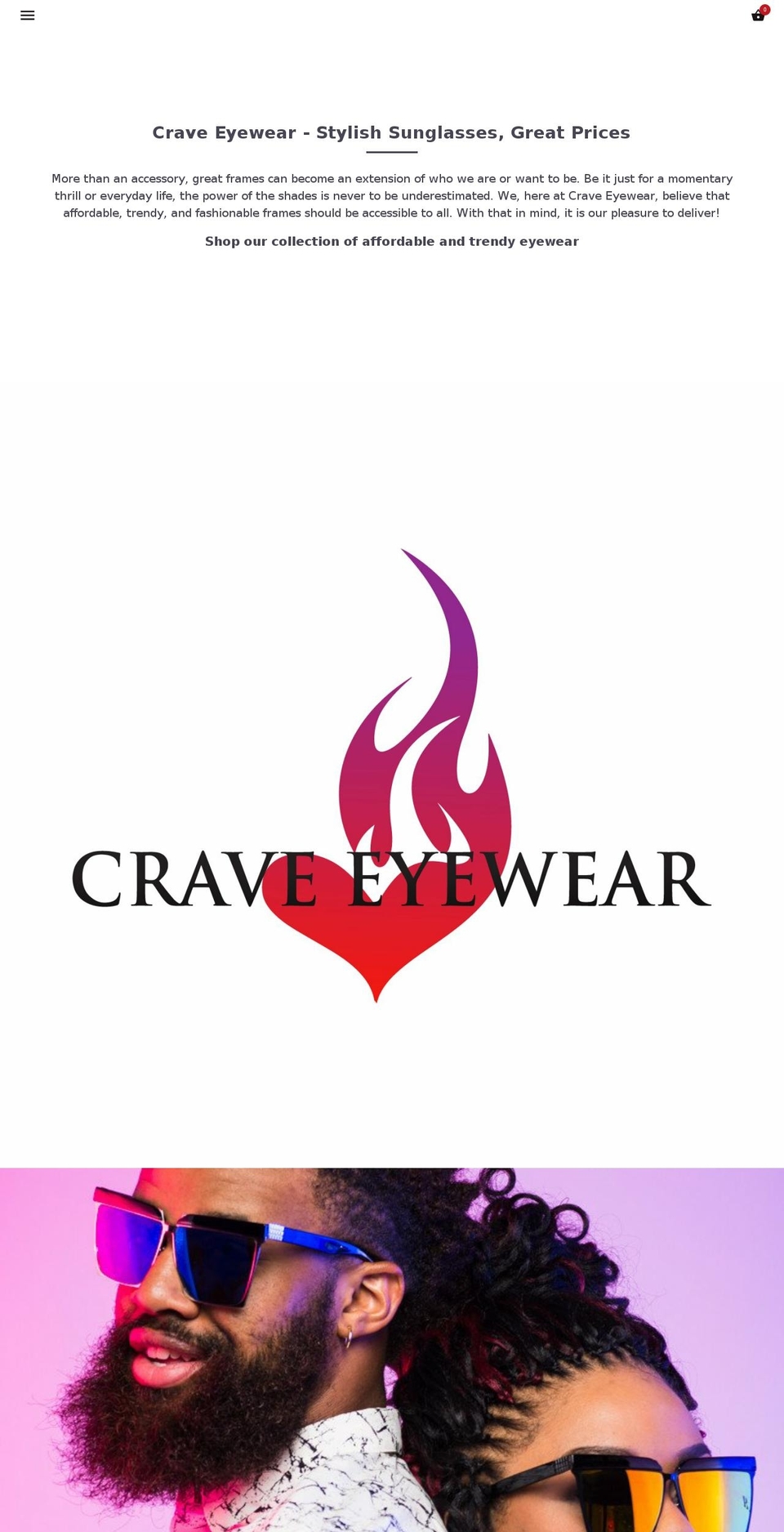 craveeyewear.com — Shopify storefront screenshot