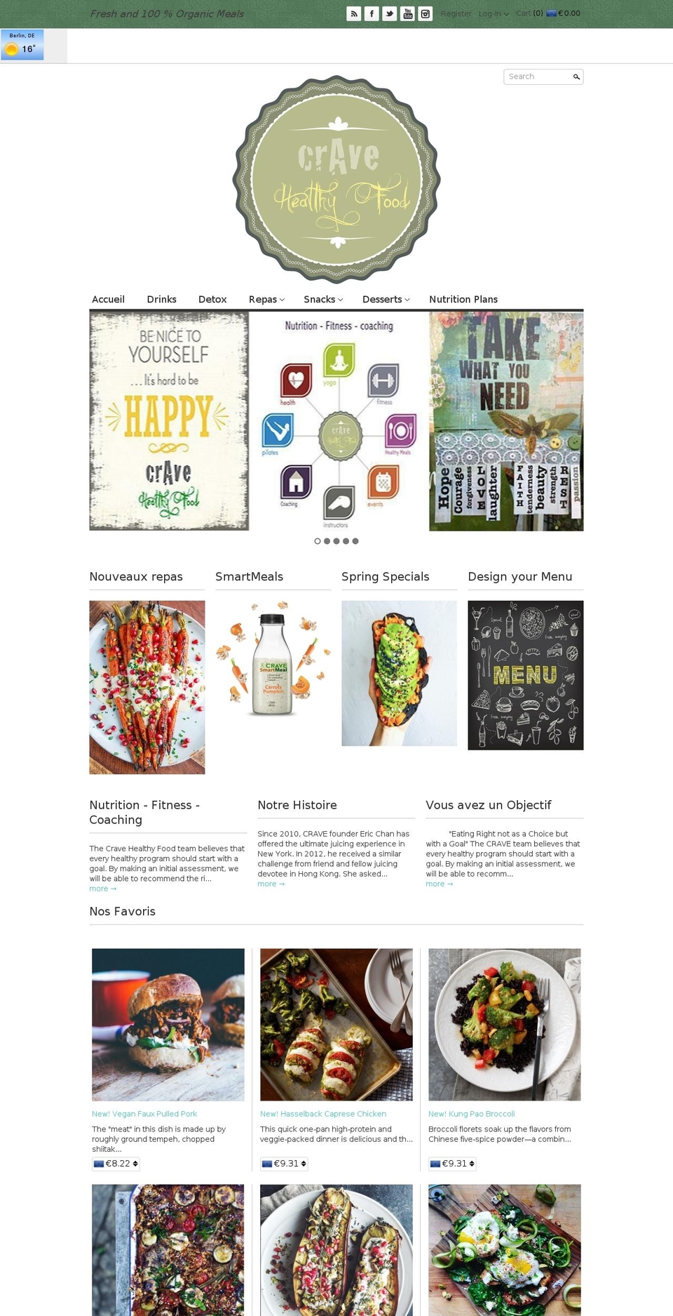 cravehealthyfood.net shopify website screenshot