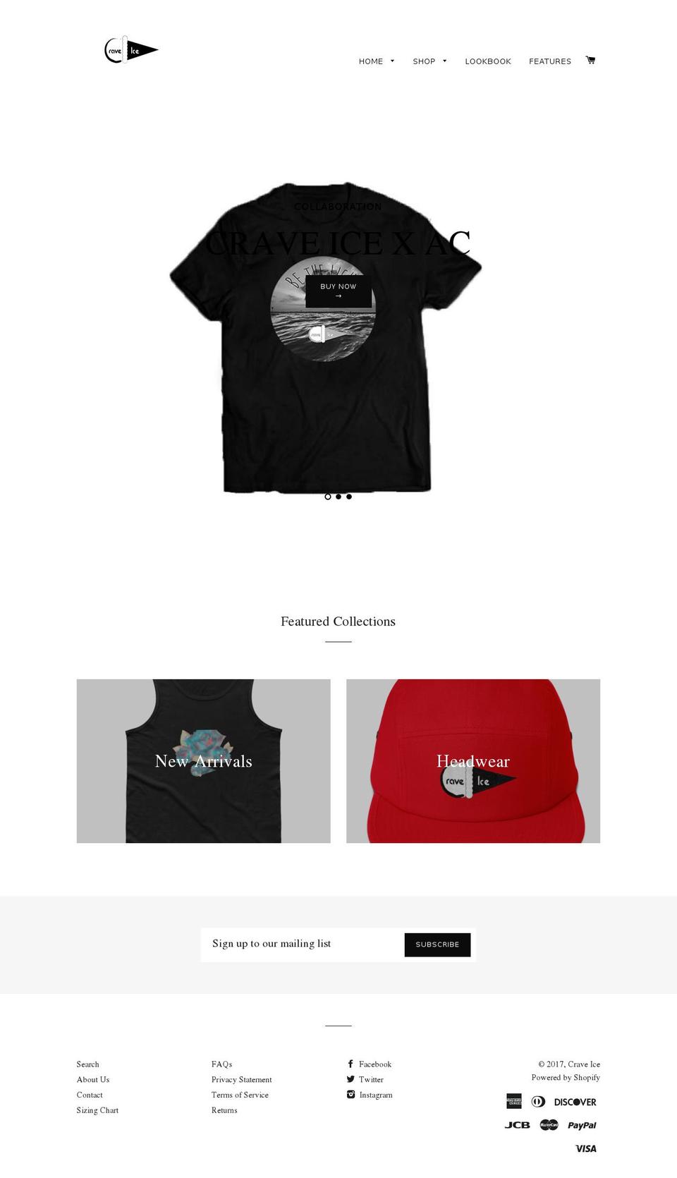 craveice.com shopify website screenshot