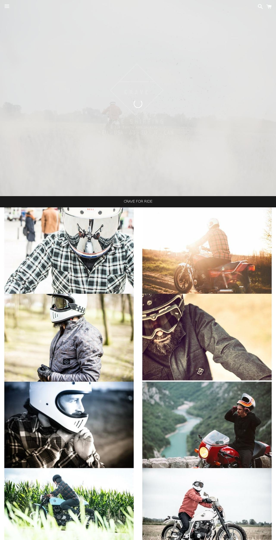 Copy of Boundless Shopify theme site example cravemotorcycleshirts.com