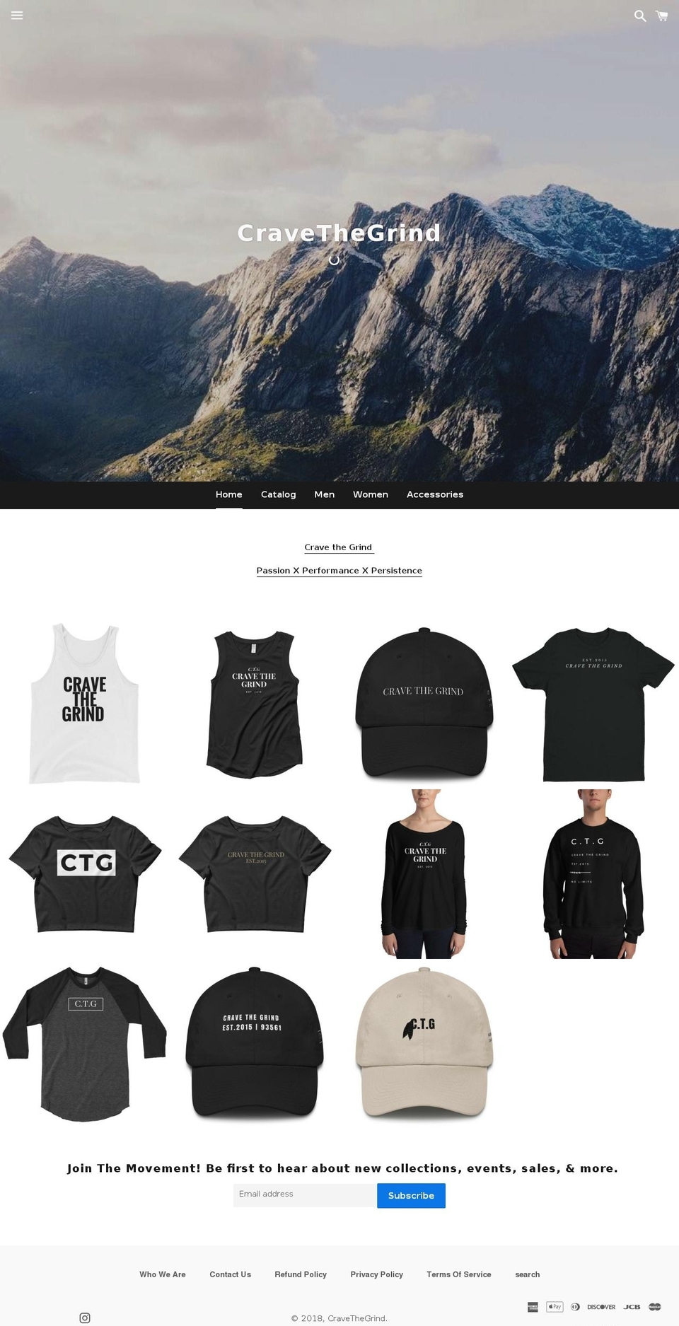 cravethegrind.com — Shopify storefront screenshot