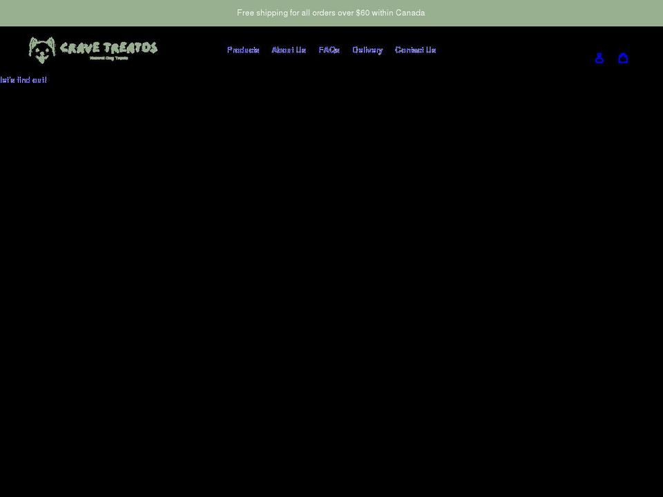 LIVE PAGE Shopify theme site example cravetreatos.com