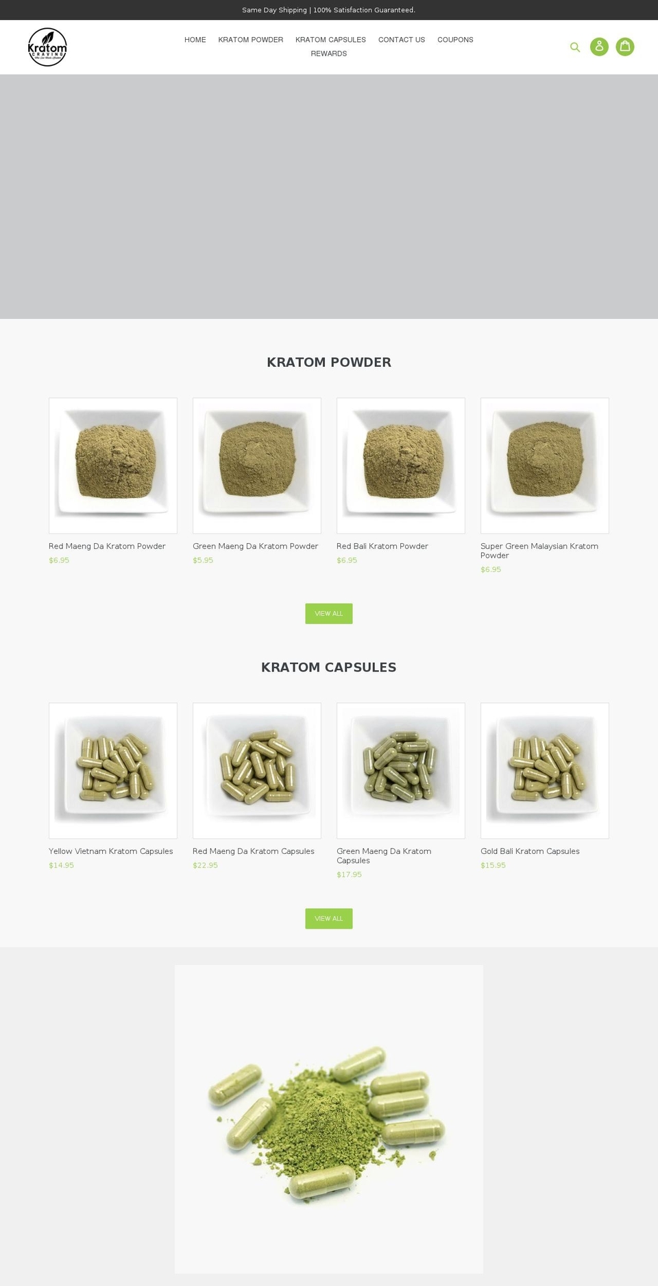 cravingkratom.com — Shopify storefront screenshot