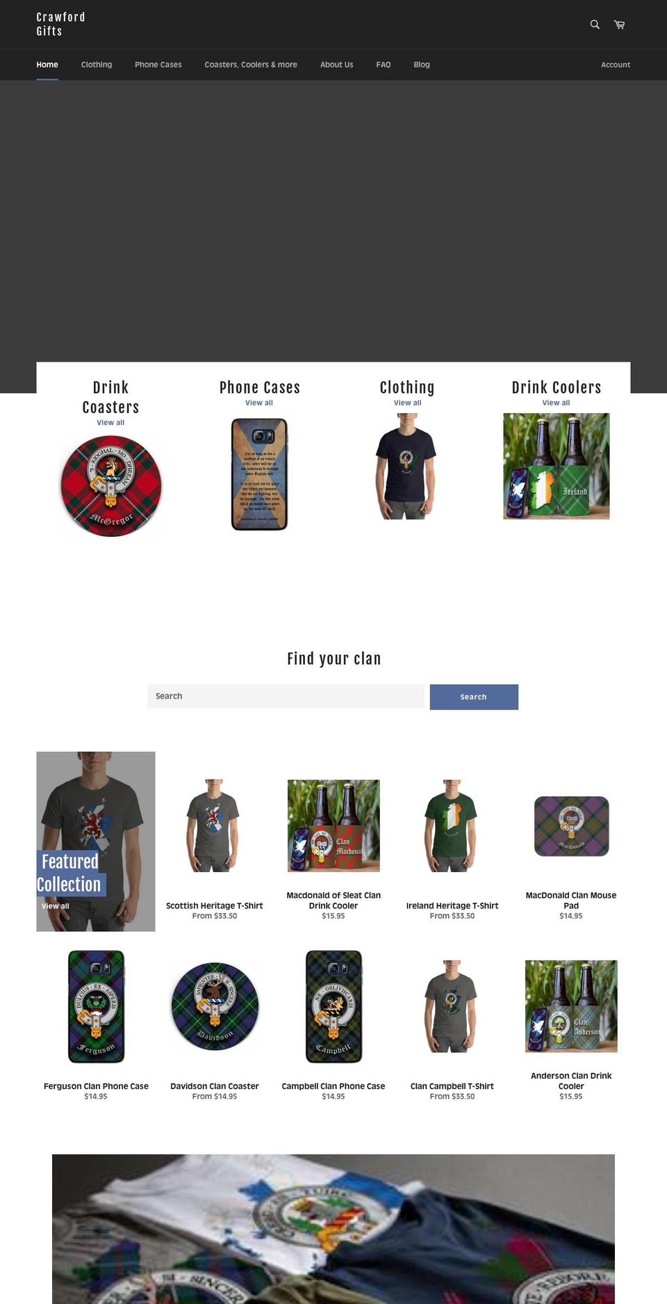 crawfordgifts.com shopify website screenshot