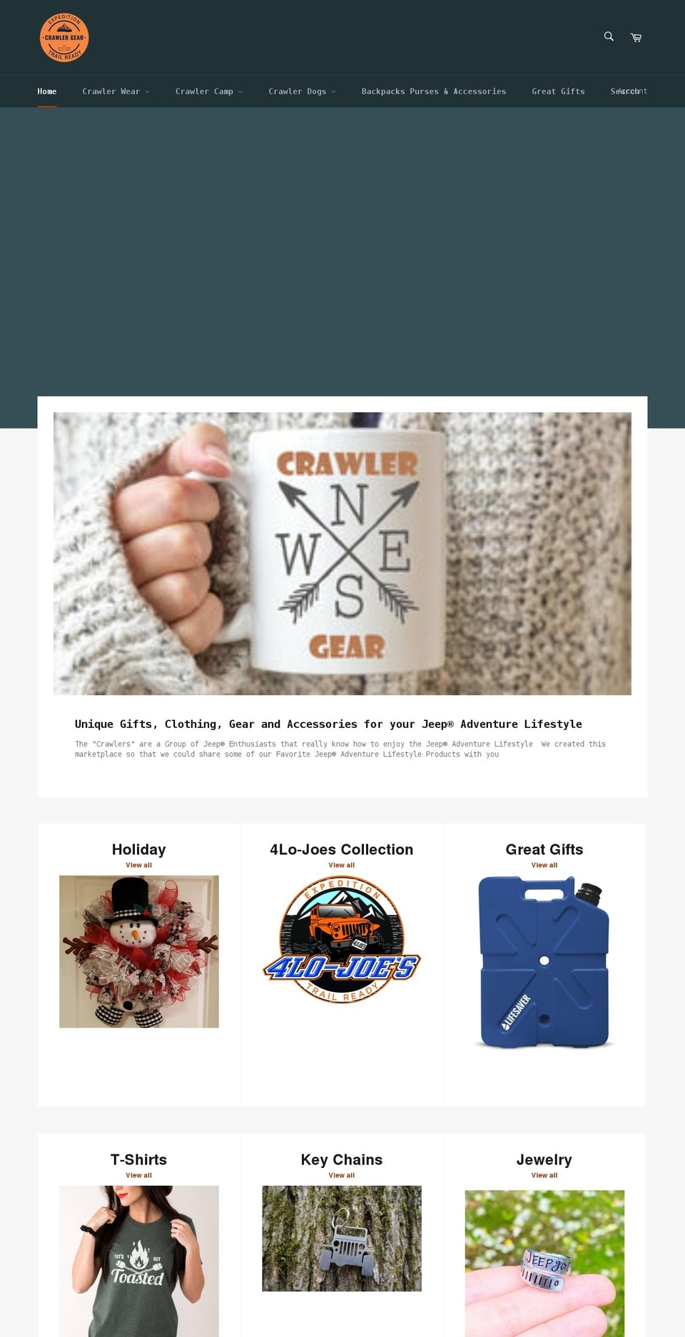 crawlergear.store shopify website screenshot