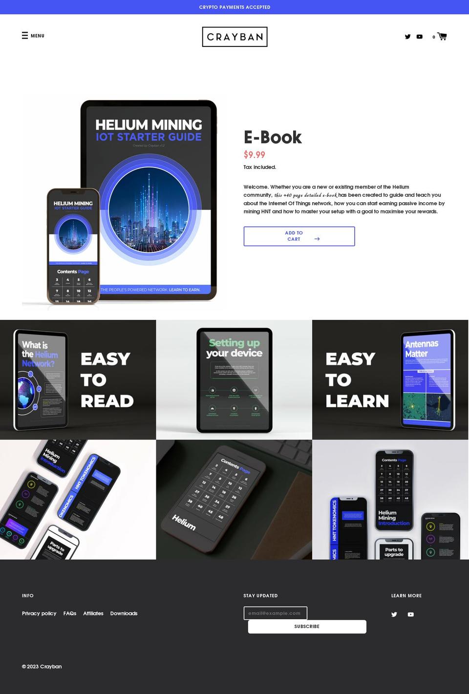 crayban.com shopify website screenshot