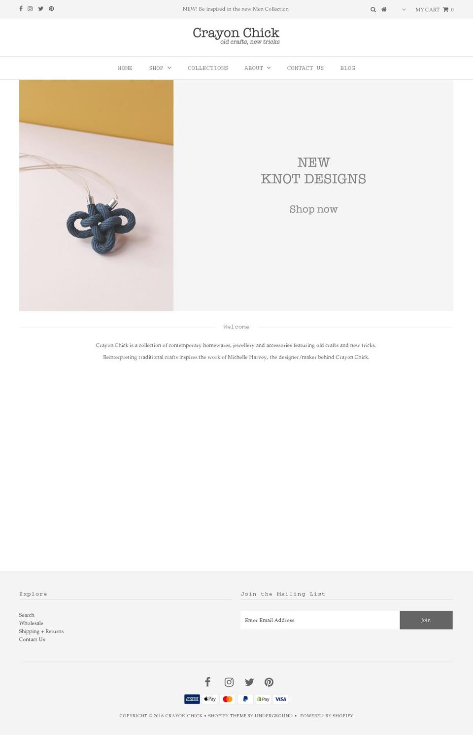 crayonchick.com.au shopify website screenshot