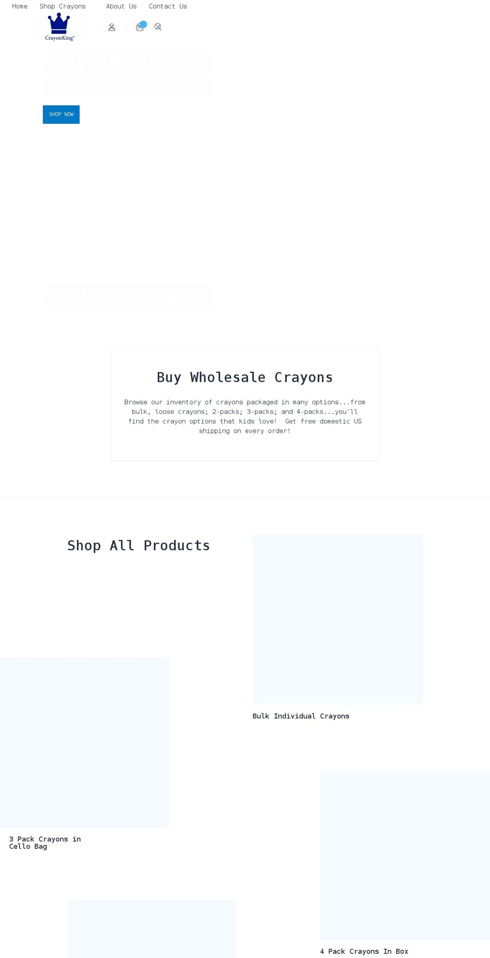 crayonking.com shopify website screenshot