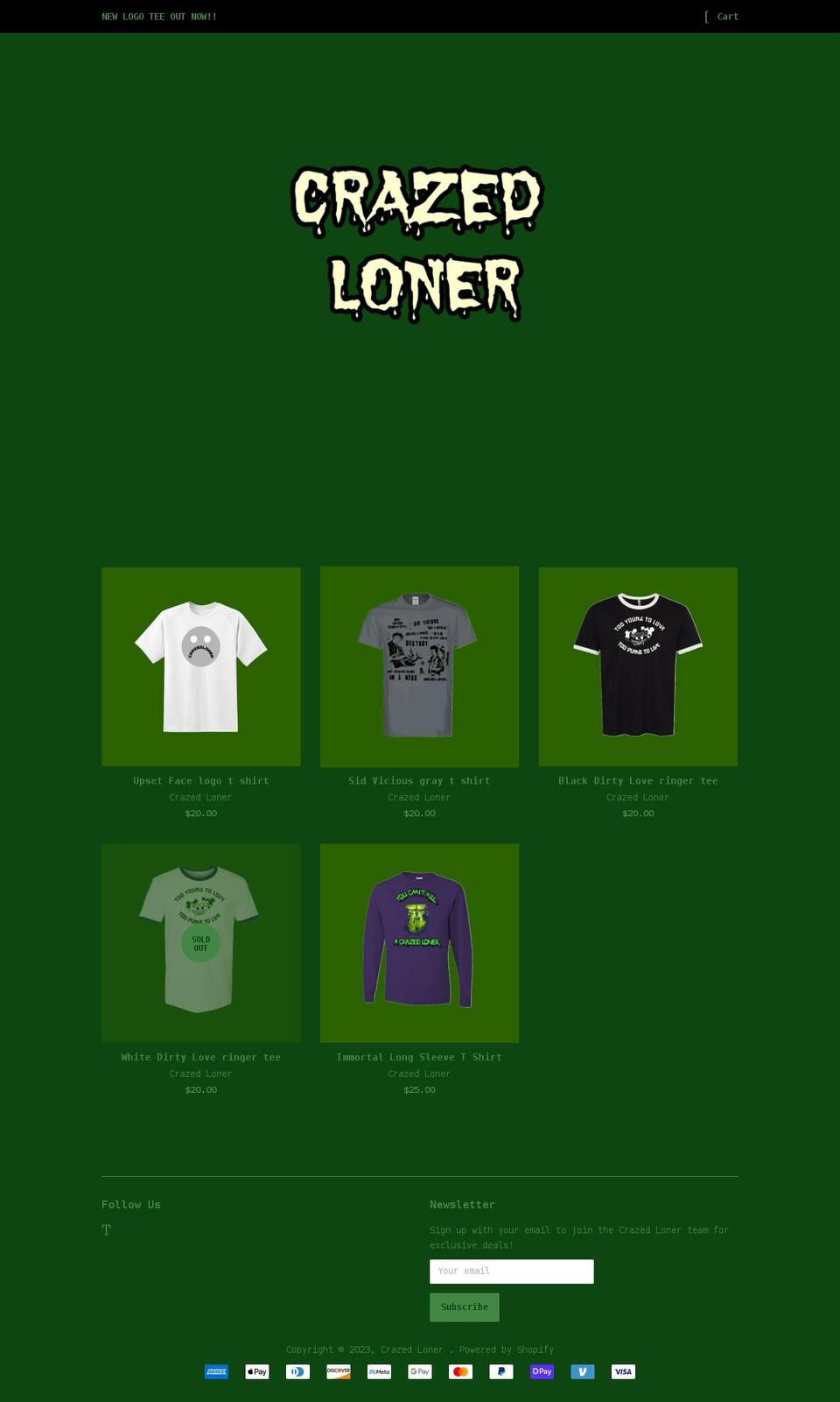 crazedloner.com shopify website screenshot