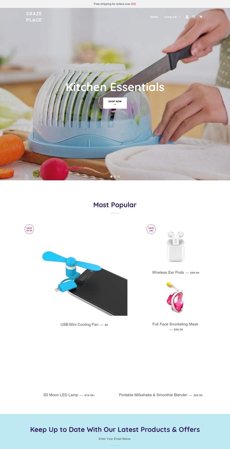 crazeplace.com — Shopify storefront screenshot