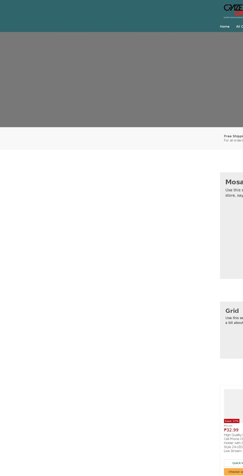 crazesales.com — Shopify storefront screenshot