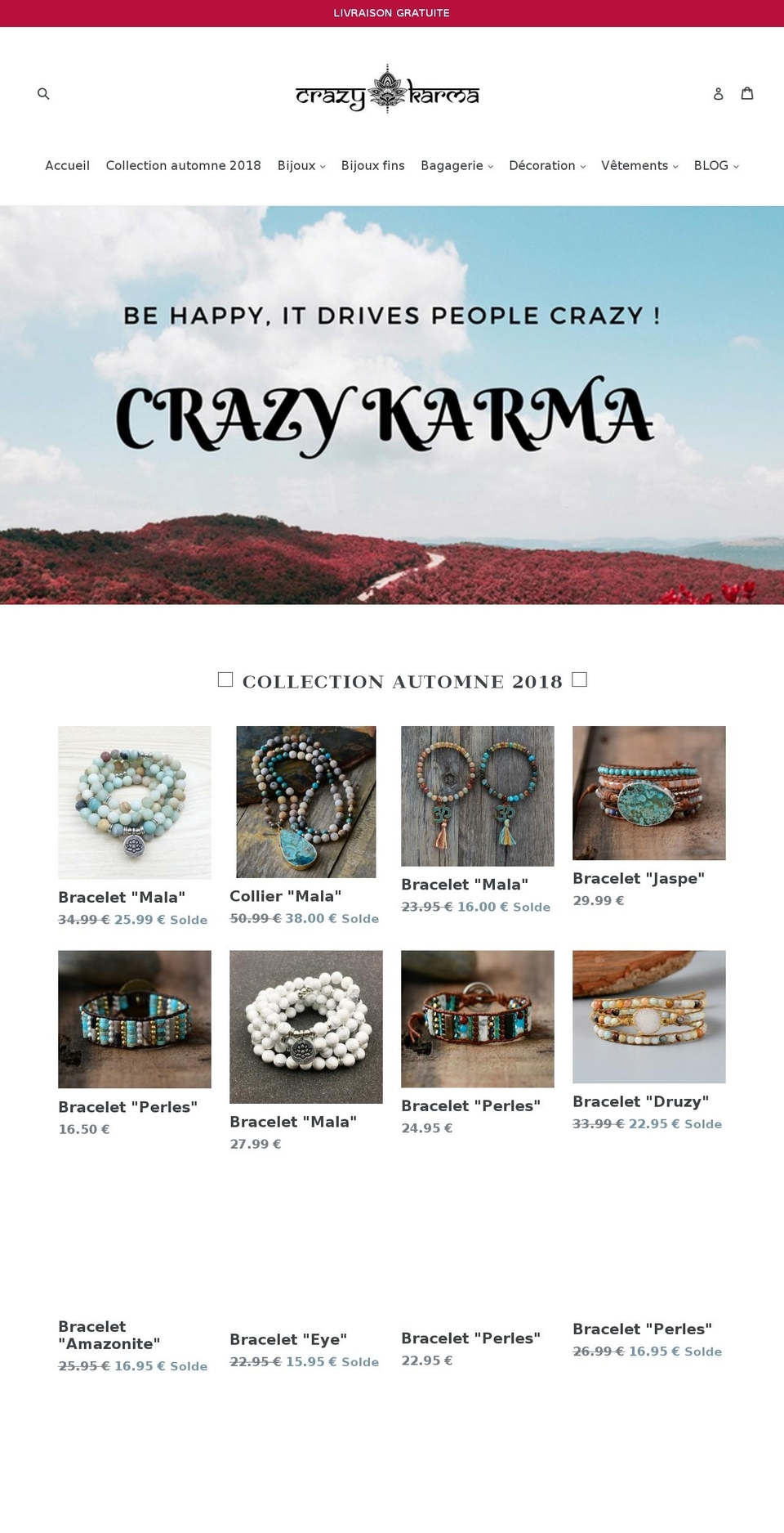 crazy-karma.com — Shopify storefront screenshot