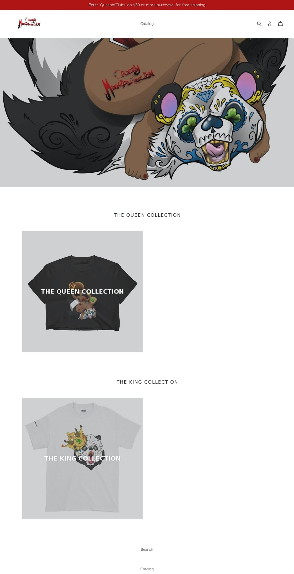 crazy-manipulation.com shopify website screenshot