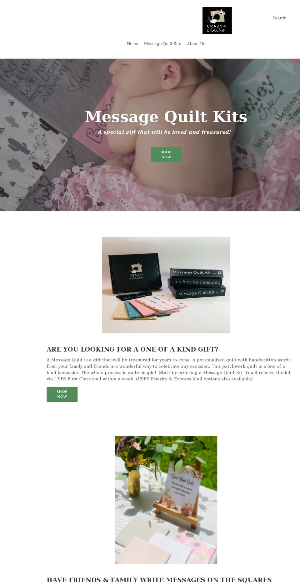 crazy4claire.com shopify website screenshot