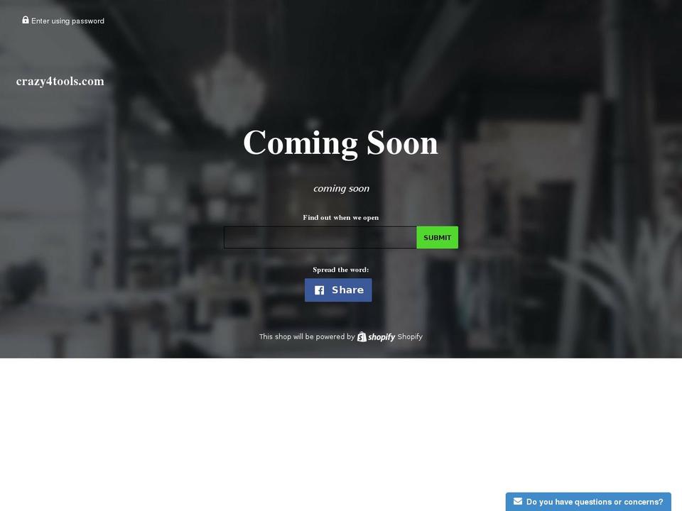 crazy4tools.com — Shopify storefront screenshot