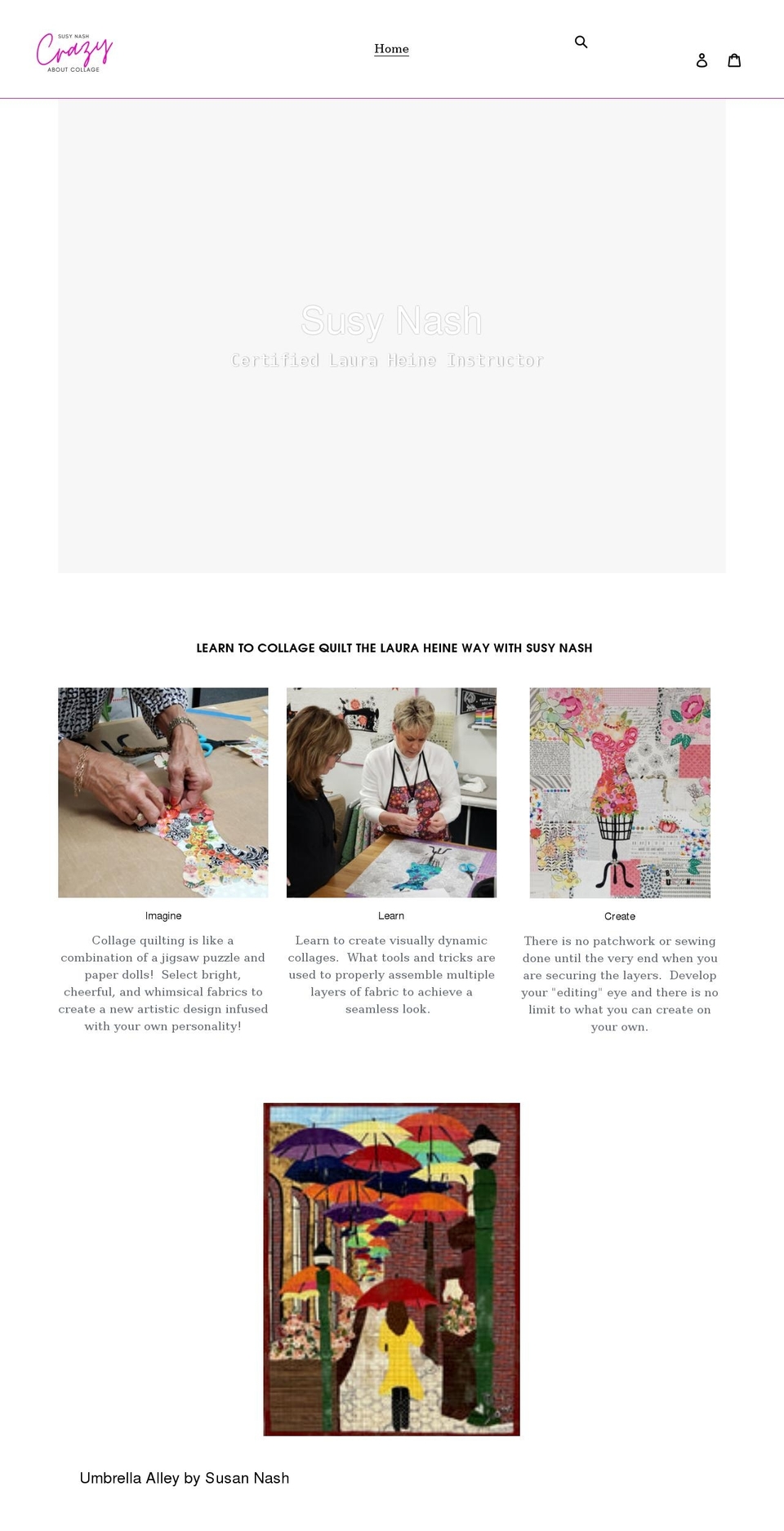 crazyaboutcollage.com shopify website screenshot