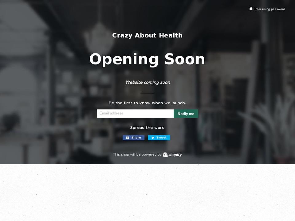 crazyabouthealth.com shopify website screenshot