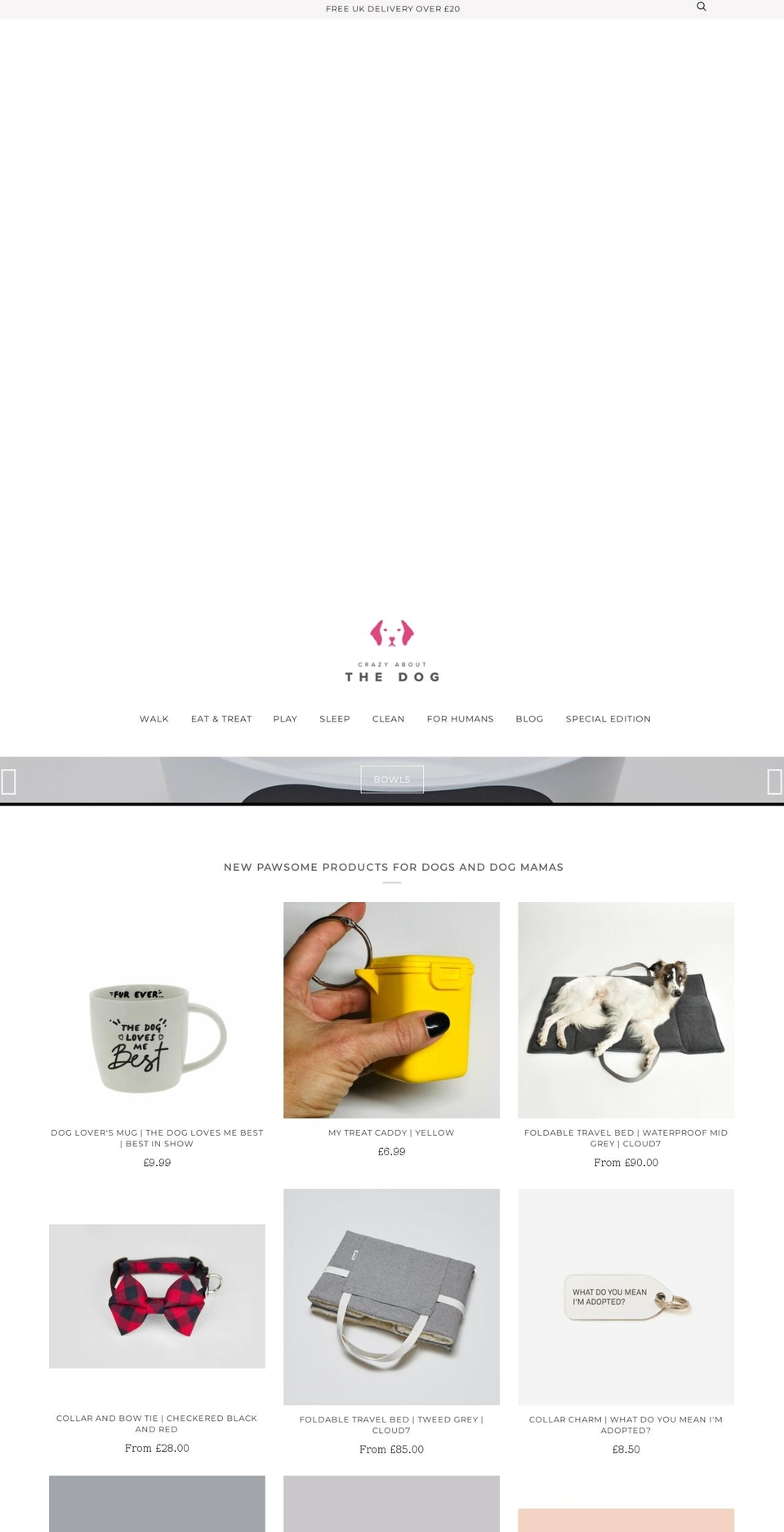 crazyaboutthedog.co.uk shopify website screenshot