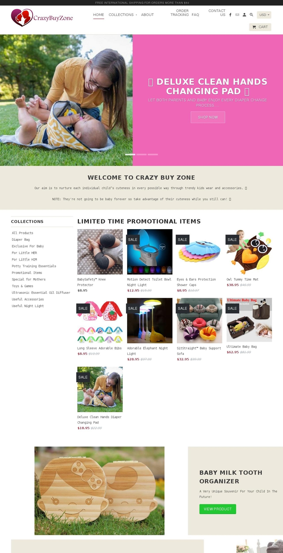 Working Shopify theme site example crazybuyzone.com