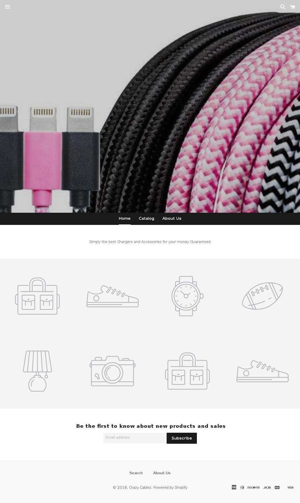crazycablez.com — Shopify storefront screenshot