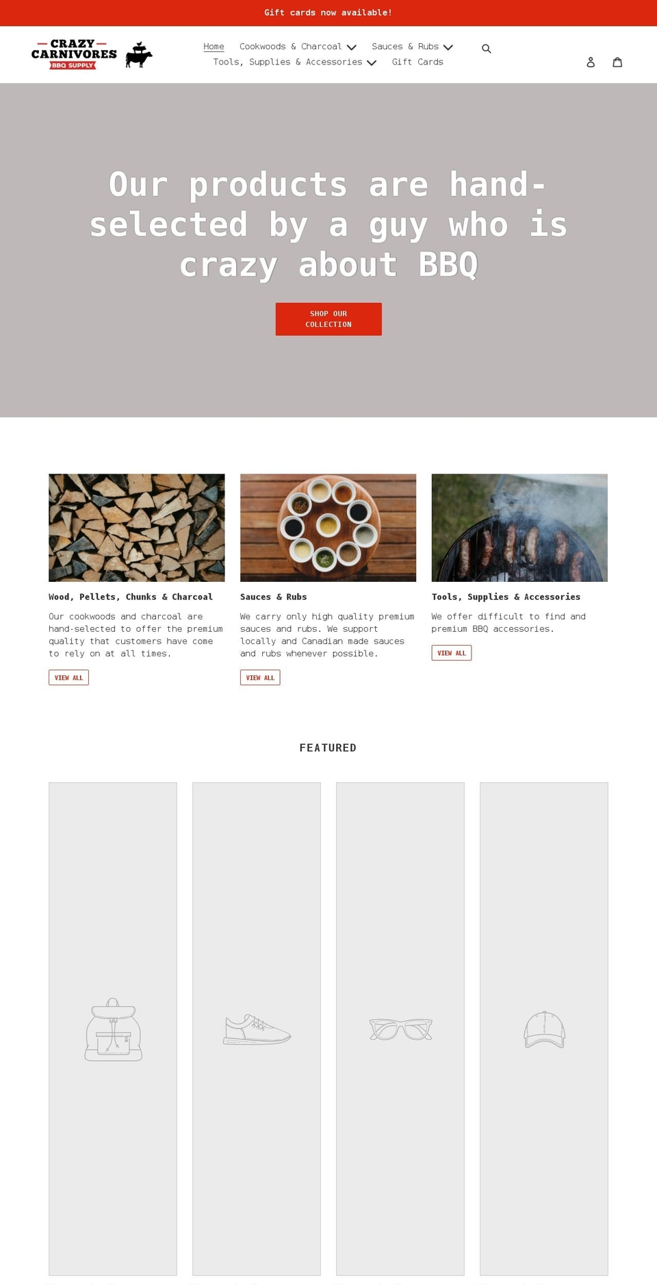 crazycarnivores.com shopify website screenshot