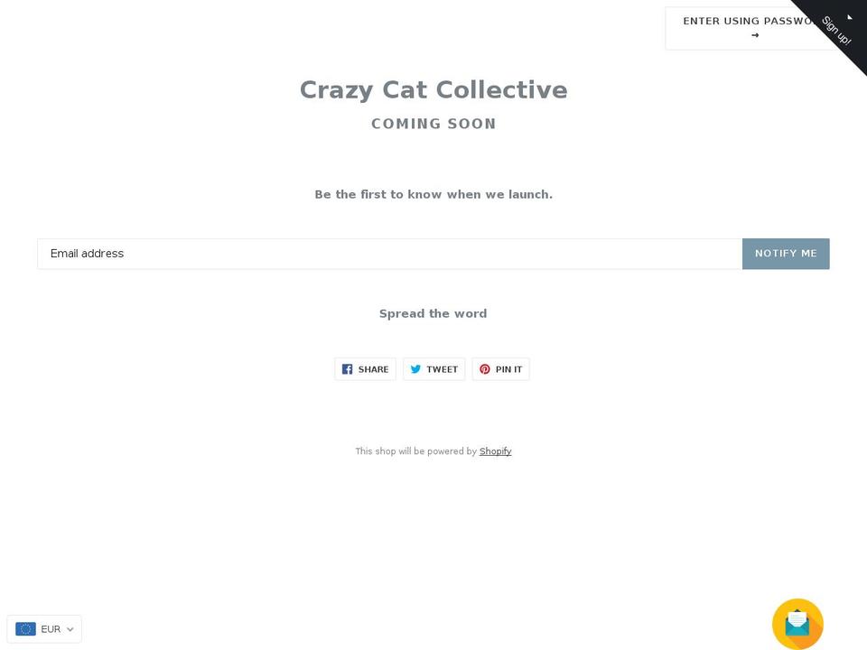 crazycatcollective.com — Shopify storefront screenshot