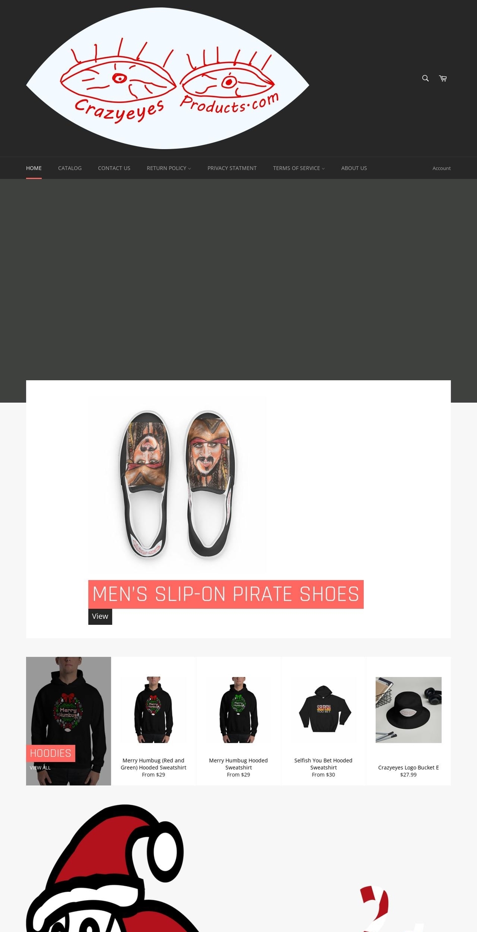 crazyeyesproducts.com — Shopify storefront screenshot