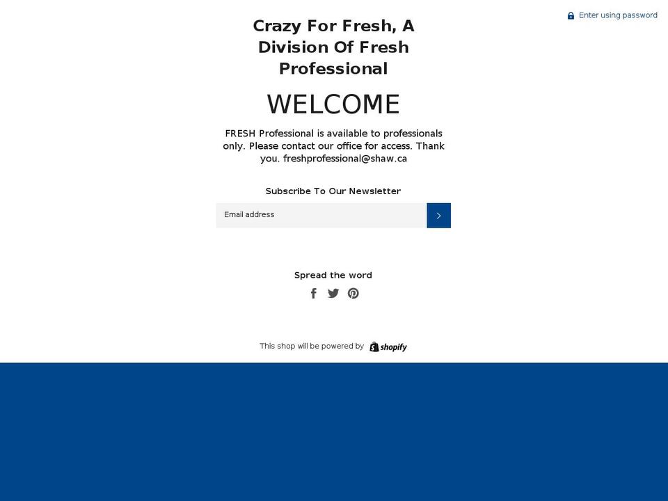 crazyforfresh.com — Shopify storefront screenshot