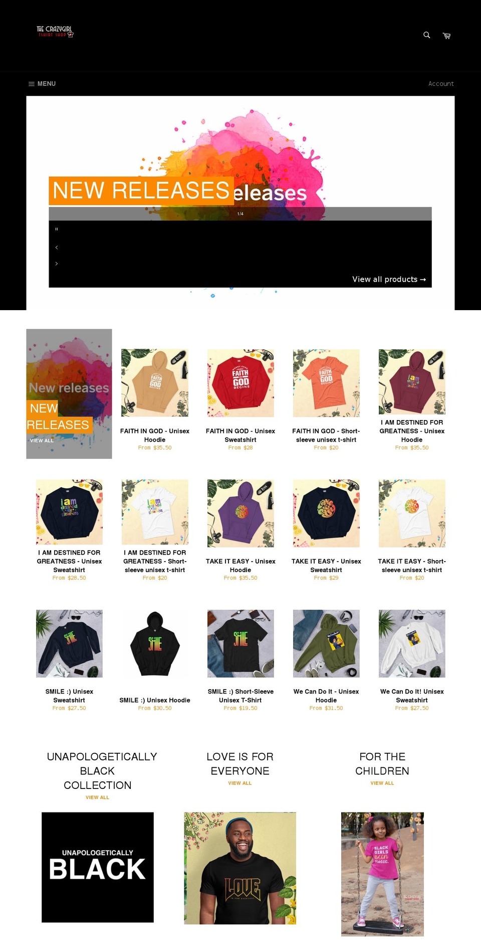 crazygirlstore.com shopify website screenshot