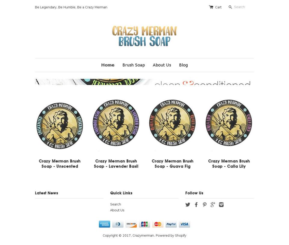 crazymerman.com shopify website screenshot