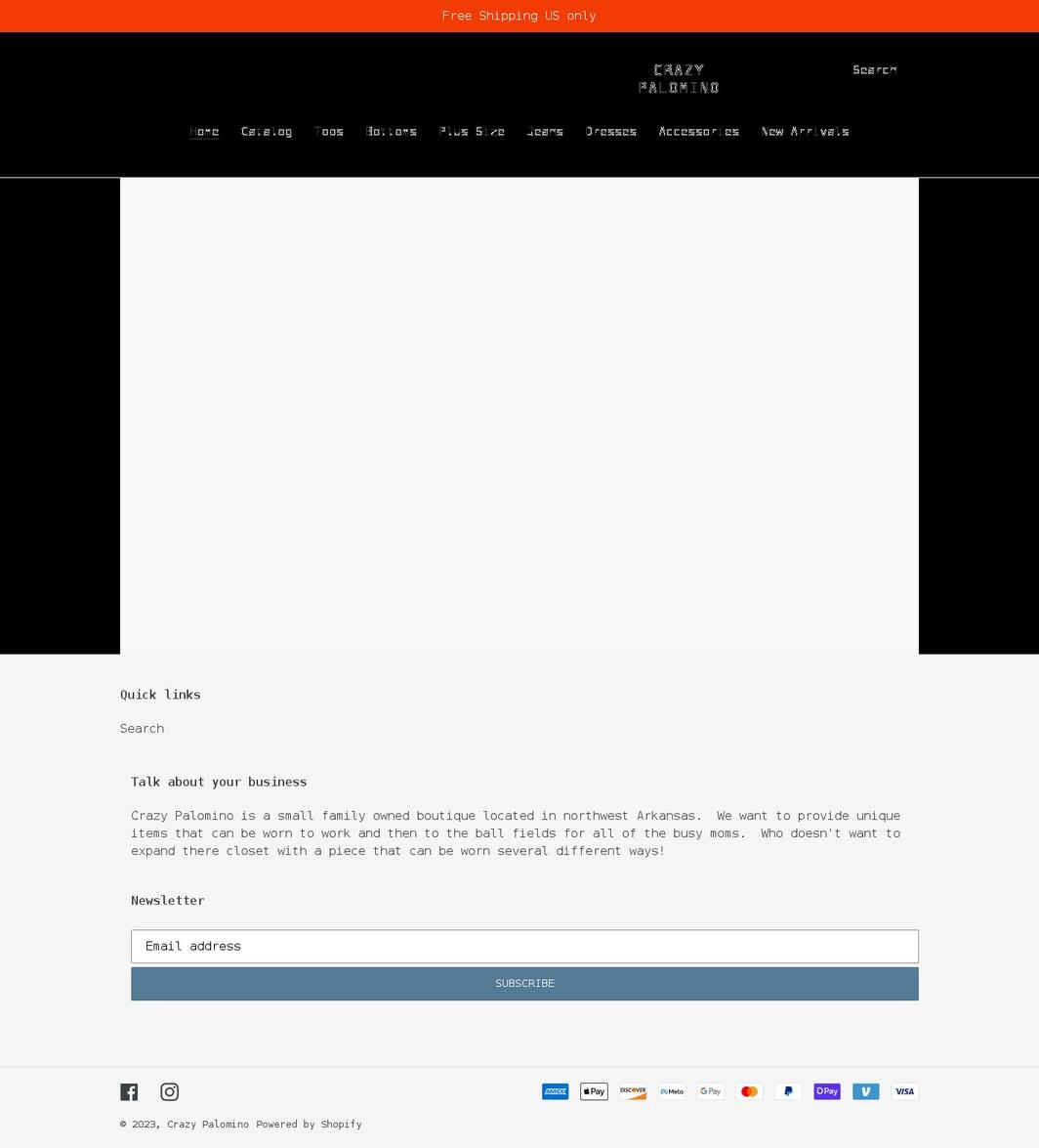 crazypalomino.com shopify website screenshot