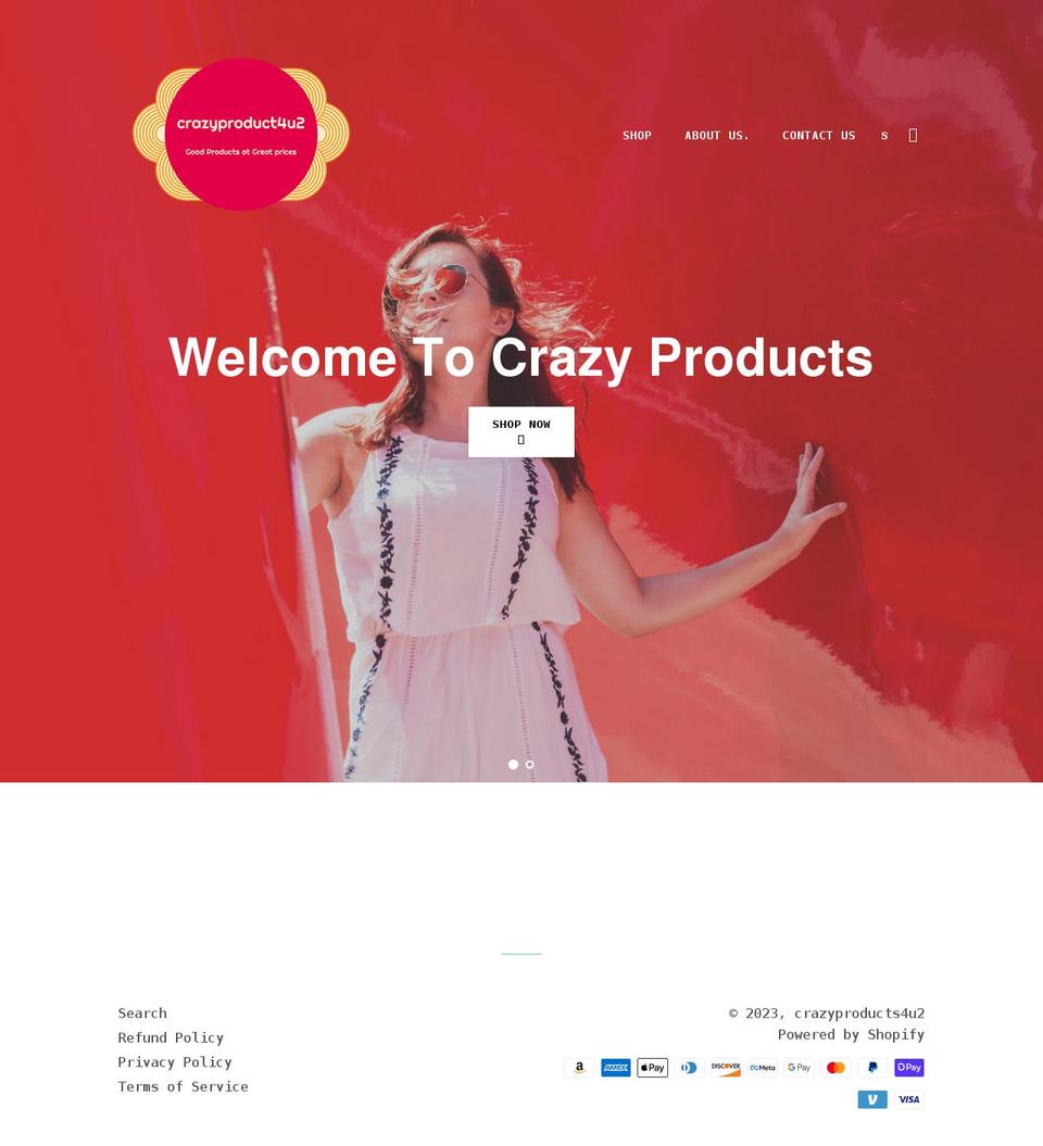 crazyproducts4u2.com shopify website screenshot