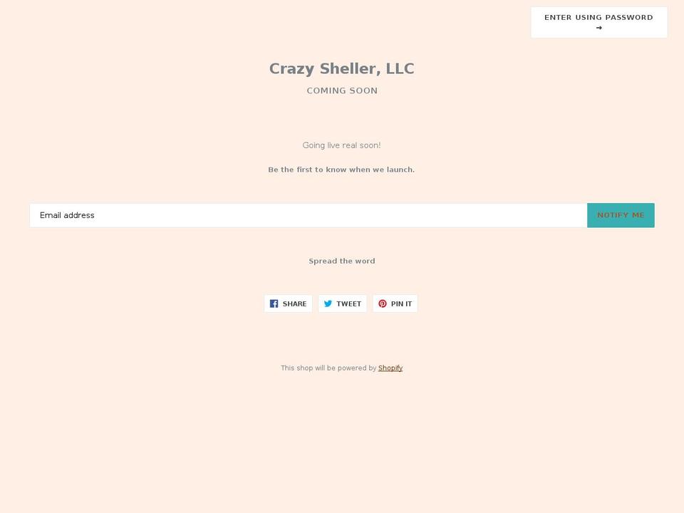 crazysheller.com — Shopify storefront screenshot