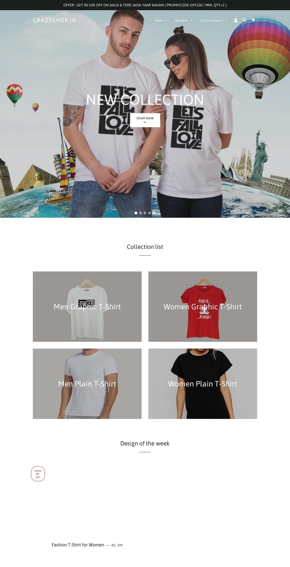 crazyshop.in shopify website screenshot