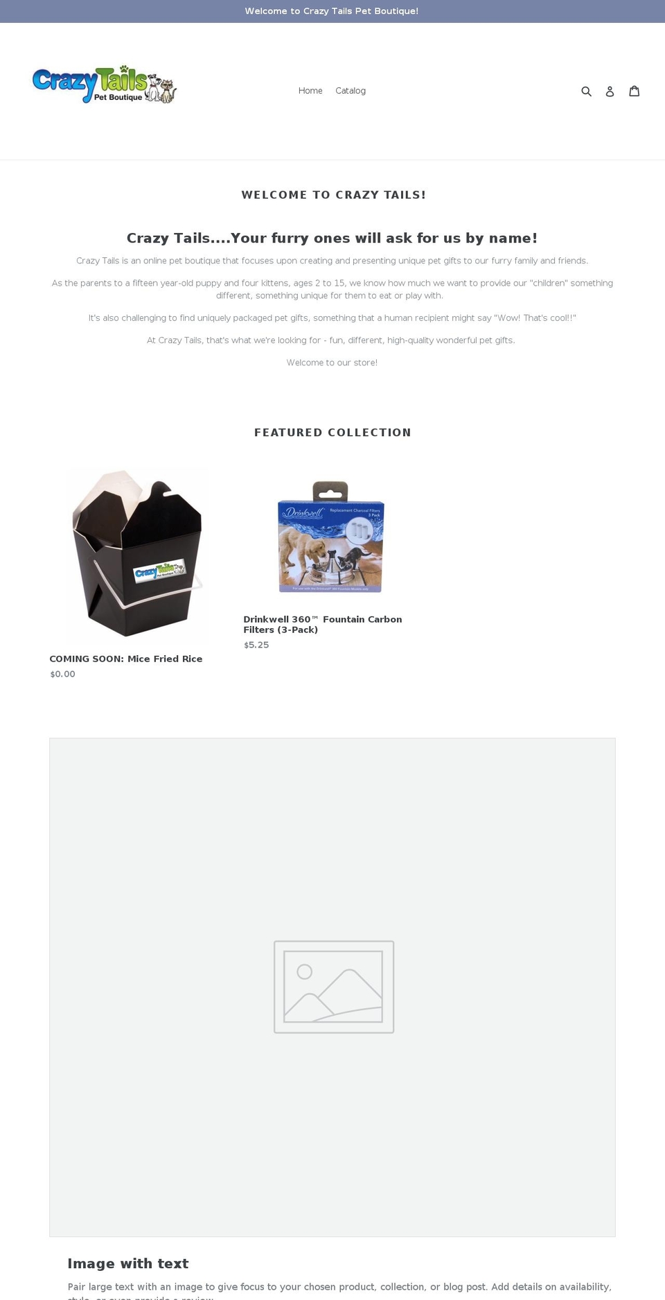 crazytails.com shopify website screenshot