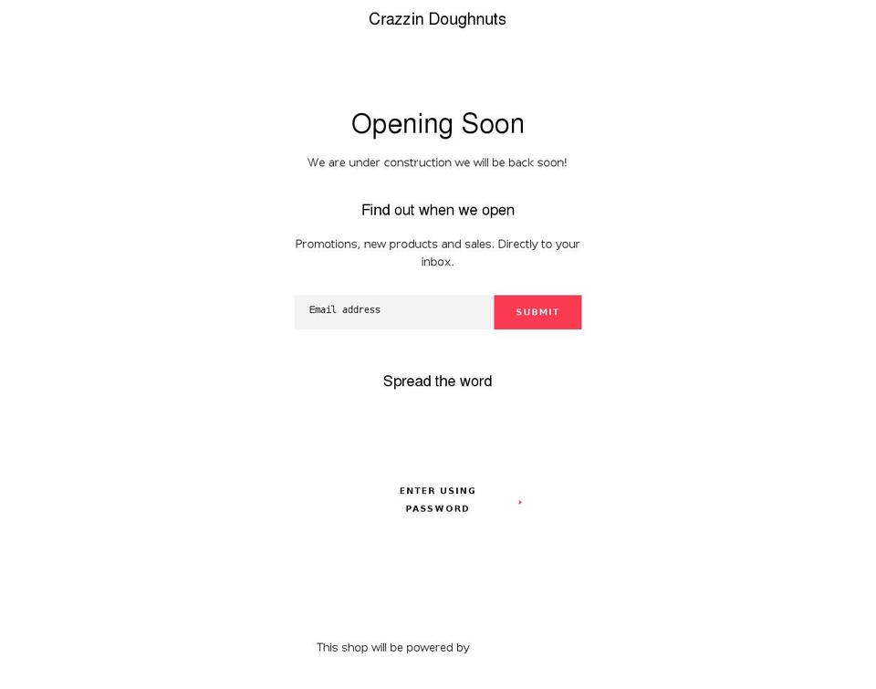 crazzindoughnuts.com shopify website screenshot