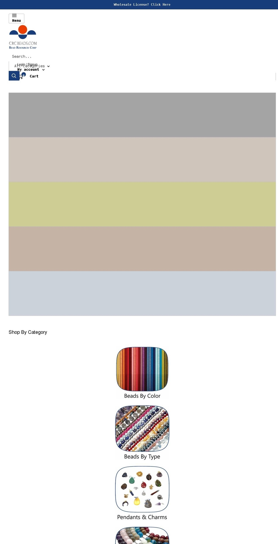 crcbeads.com shopify website screenshot