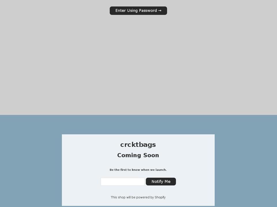 crcktbags.com — Shopify storefront screenshot