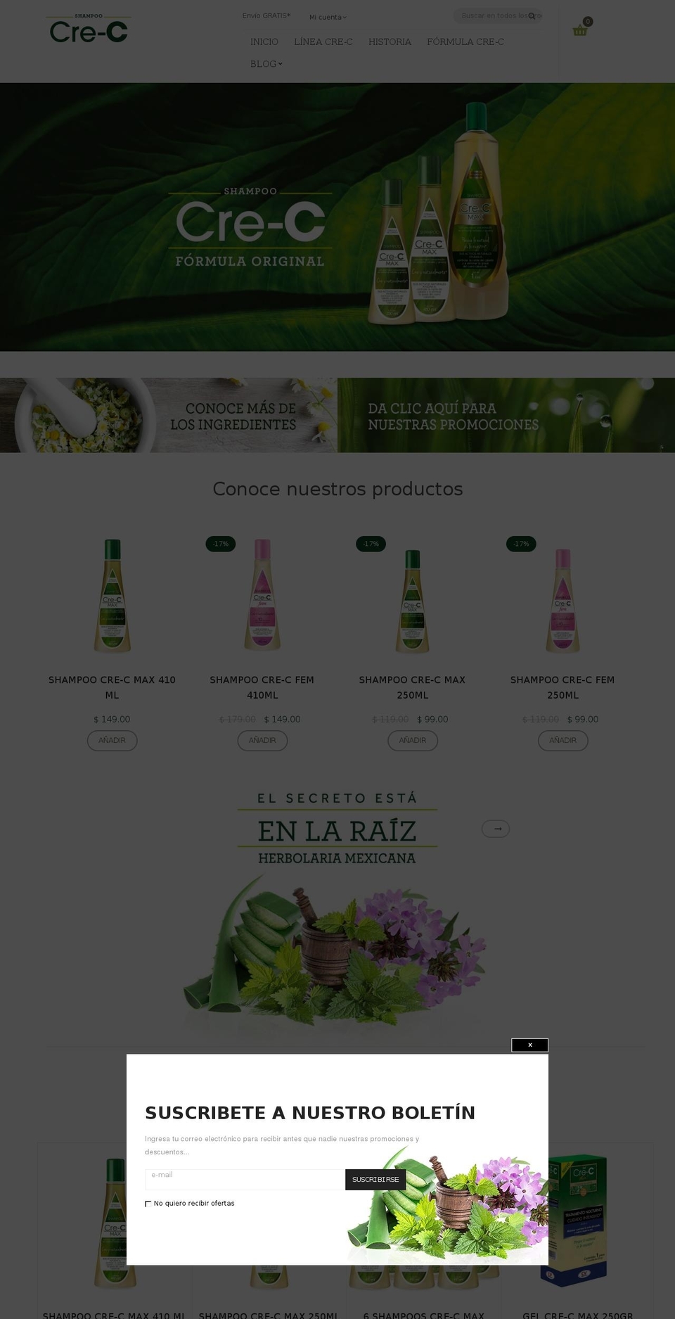 cre-c.com.mx shopify website screenshot