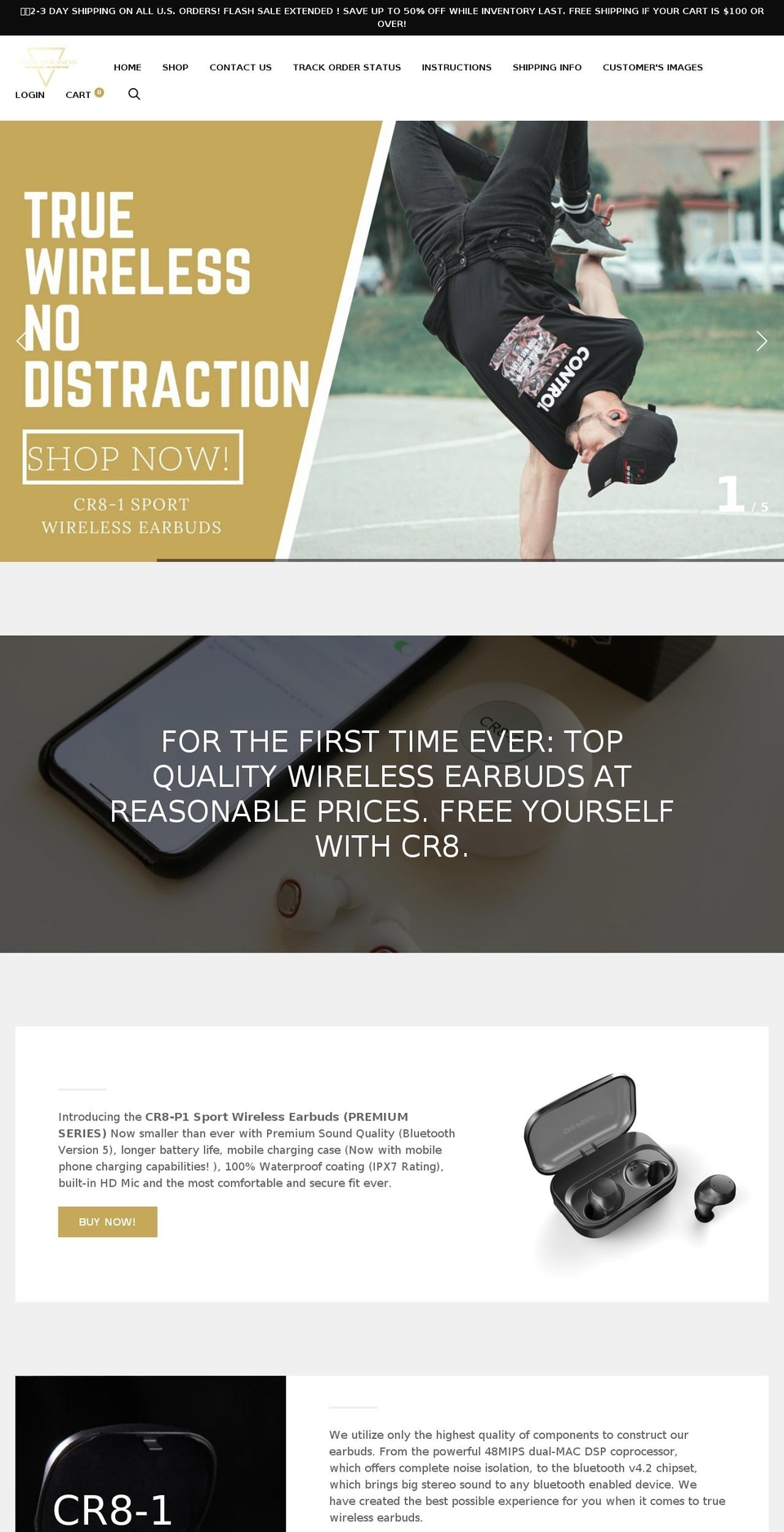 cre8sounds.com — Shopify storefront screenshot