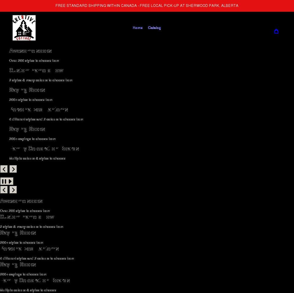 cre8tivecottage.com shopify website screenshot