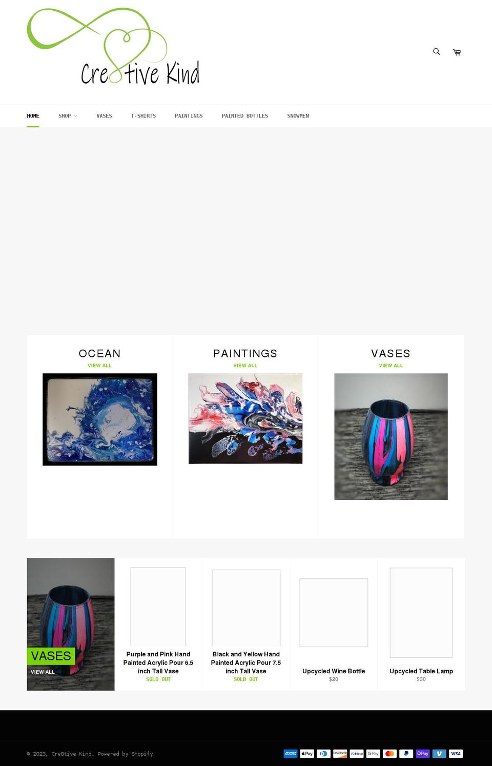 cre8tivekind.com shopify website screenshot
