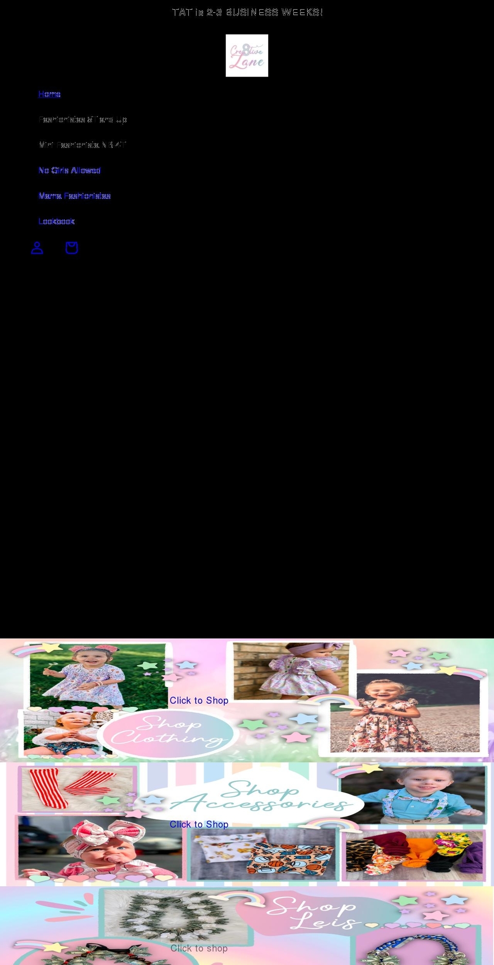 cre8tivelanedesigns.com shopify website screenshot