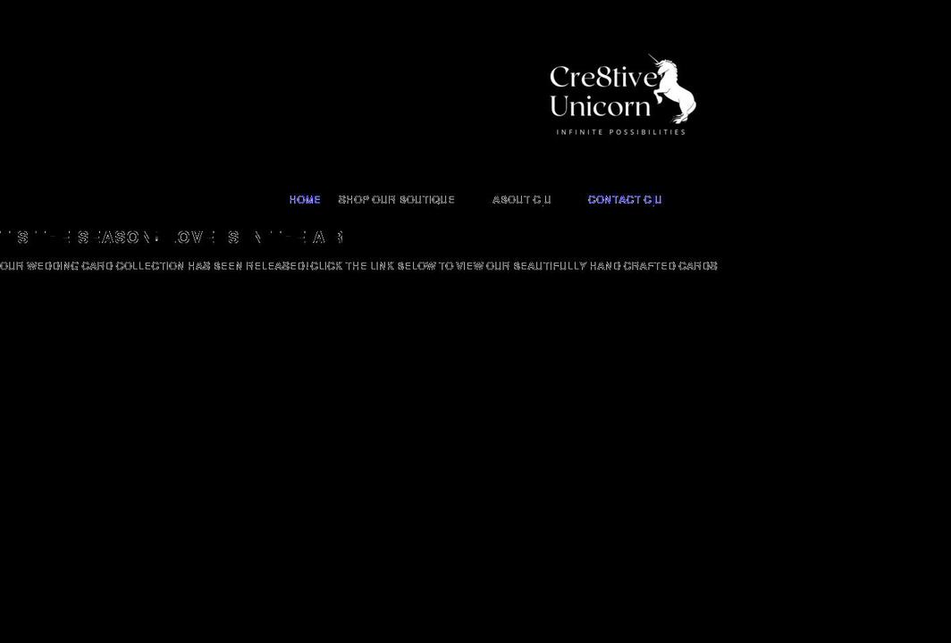 cre8tiveunicorn.com shopify website screenshot
