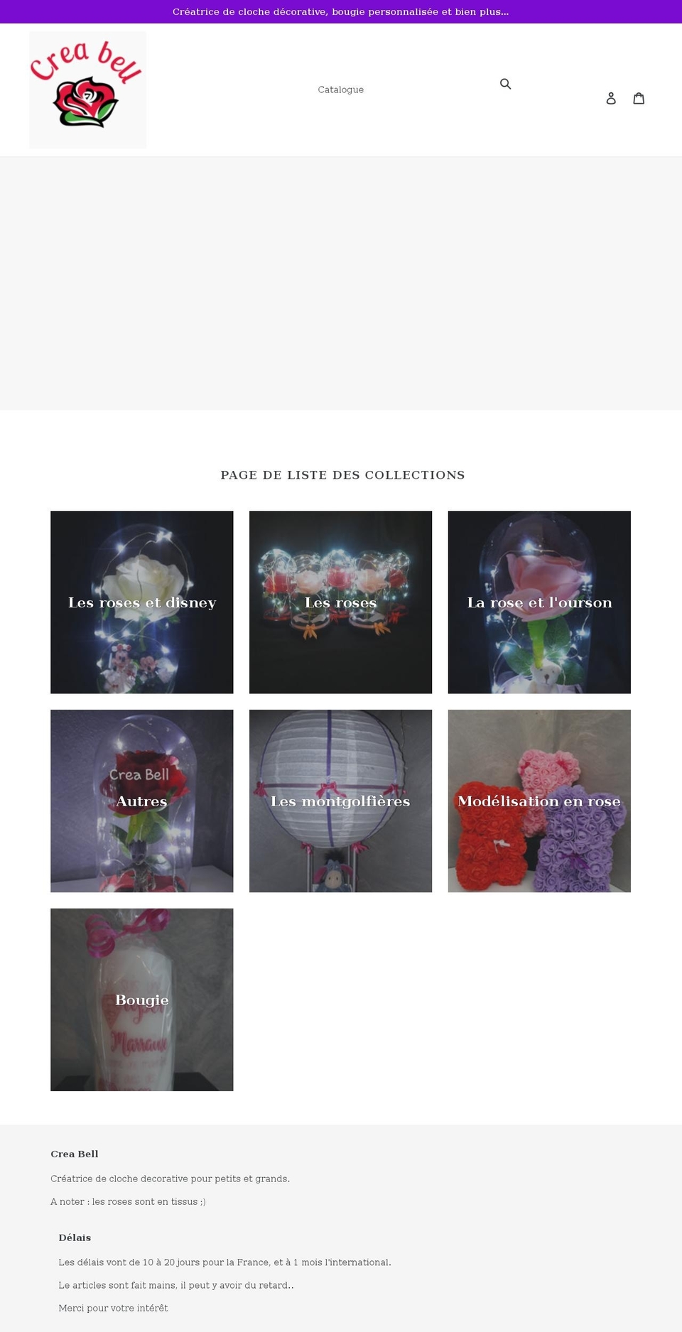 crea-bell.com shopify website screenshot